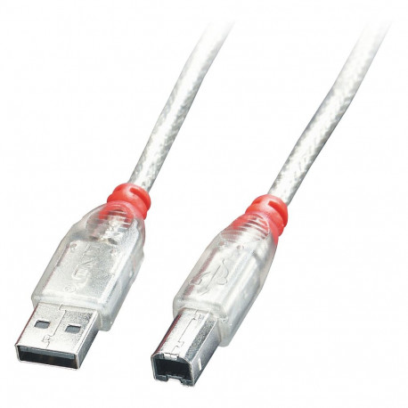 "LINDY USB 2.0 Kabel Typ A/B transparent M/M 5m"