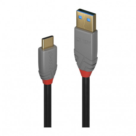 "LINDY USB 3.2 Typ A an C Kabel, 5A PD, Anthra Line 3m"