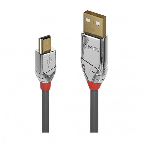 "LINDY USB 2.0 Kabel Typ A/Mini-B Cromo Line M/M 0.5m"