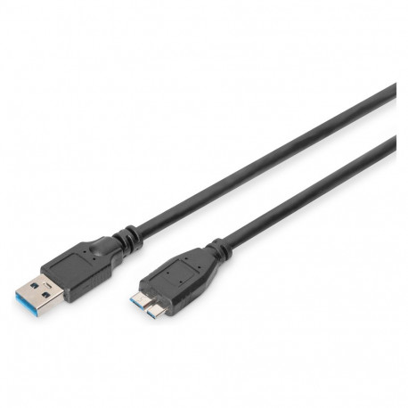 "DIGITUS USB 3.0 Anschlusskabel Typ A -mikro B St/St 1.0m, sw"