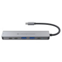 "CONCEPTRONIC 6-1 Dock USB-C->HDMI/2xUSB-A/2xUSB-C/+ 25cm gr"