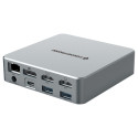 Conceptronic 15-1 dokkimisjaam USB-C->2xHDMI/2xUSB-C/4xUSB-A/+80W hõbedane