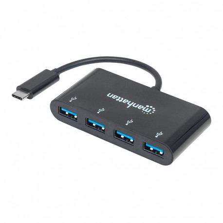 "MANHATTAN USB 3.1 Gen1 TypC-Hub 4 USB A-Ports Strom über USB"