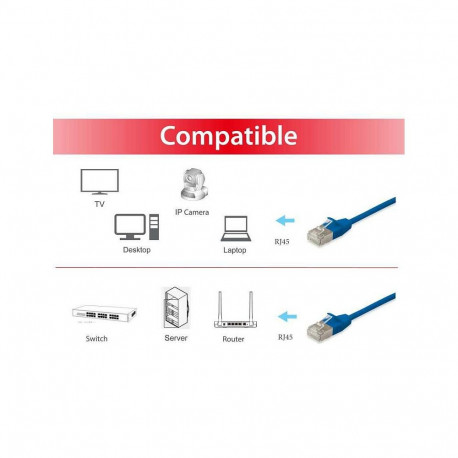 "Equip Patchkabel Cat6A F/FTP 2xRJ45 1.00m blau Slim LSZH Polybeutel"