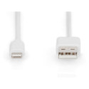 DIGITUS USB 2.0 A - Lightning kaabel, MFI 2m valge