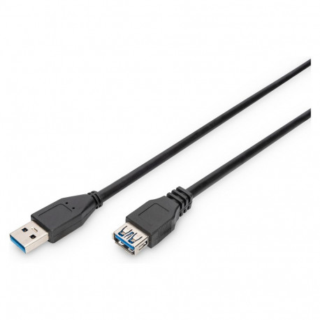 DIGITUS USB 3.0 pikenduskaabel tüüp A-A pistik/pesa 1.8m, must