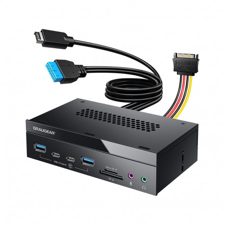 "GRAUGEAR Multi Frontblende 8-Fach + Kartenleser USB.SD.Micro"
