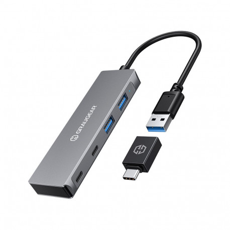 "GRAUGEAR USB-HUB 4x USB 3.0. 2x Type-C und 2x Type-A retail"