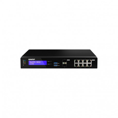 "QNAP QuCPE-3032-C3558R-8G Intel Atom C3558R 8x2.5GbE RJ45 ports and 2x10GbE SFP+ ports 2xM.2 2280 N