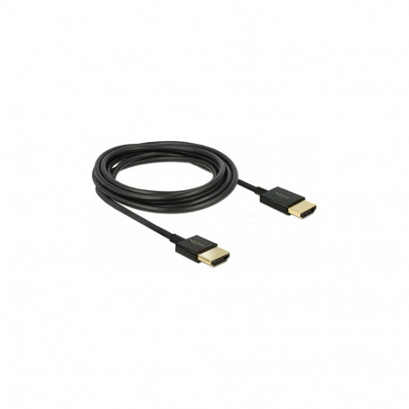 "DELOCK Kabel High Speed HDMI mit Ethernet - HDMI-A Stecker > HDMI-A Stecker 3D 4K 0.25 m Slim High 