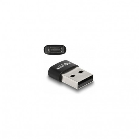 "DELOCK USB 2.0 Adapter USB Typ-A St > USB Type-C Bu schwarz"
