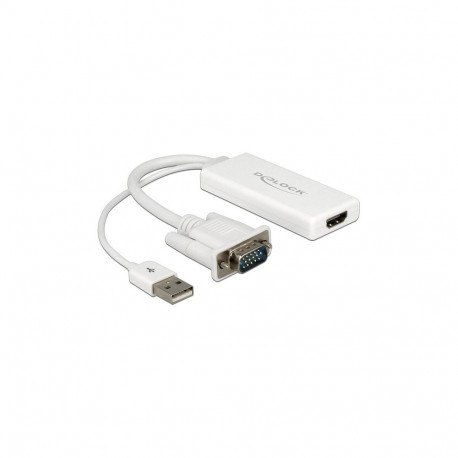 Delock VGA + Audio HDMI adapter kaabliga