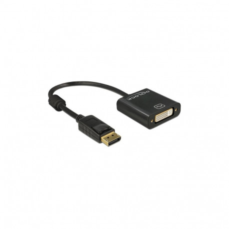 "DELOCK Adapterkabel DisplayPort 1.2 Stecker > DVI 24+5 Buchse schwarz 4K Passiv"