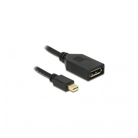Delock mini DisplayPort pistik - DisplayPort pesa adapterkaabel, must
