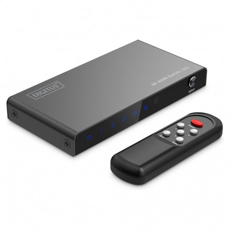 "DIGITUS HDMI Switch, 3x1 8K/60Hz HDR, HDCP 2.3"