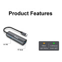 "Equip Dock USB-C->GbE.100WPD3.0 15cm gr"
