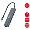 Equip dokkimisjaam USB-C->HDMI.3xUSB3.0.100WPD 25cm hall