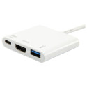 Equip dokk USB-C->HDMI.USB3.0.60WPD 15cm hõbedane