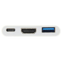 Equip dokk USB-C->HDMI.USB3.0.60WPD 15cm hõbedane