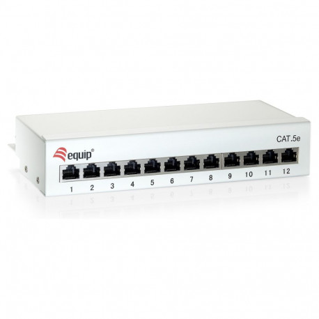 "Equip Patchpanel 12x RJ45 Cat6 FTP Desktop ISO/IEC hellgrau"