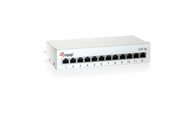 Equip 12x RJ45 Cat6 FTP lauapealne patšpaneel ISO/IEC helehall