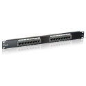 "Equip Patchpanel 16x RJ45 Cat5e 19"" UTP 1HE schwarz"