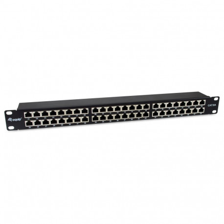 "Equip Patchpanel 48x RJ45 Cat6A 19"" FTP 1HE Premium schwarz"
