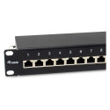 "Equip Patchpanel 12x RJ45 Cat6A 10"" FTP 1HE Premium schwarz"