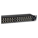 "Equip Patchpanel 48x RJ45 Cat6A 19"" FTP 1HE Premium schwarz"