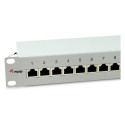 "Equip Patchpanel 12x RJ45 Cat6A 10"" FTP 1HE Premium hellgrau"