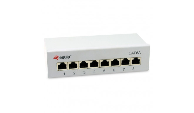 Equip patch-paneel 8x RJ45 Cat6A FTP 1HE Keystone kinnitusega hall