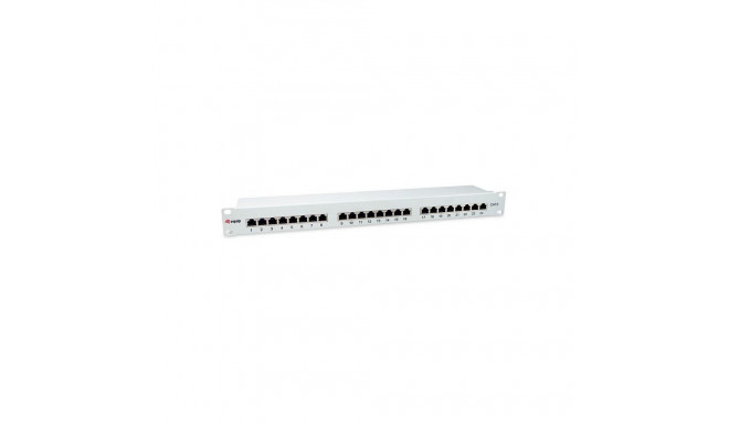 Equip patch-paneel 24x RJ45 Cat6 19" FTP 1HE ISO/IEC helehall