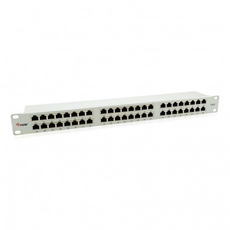 "Equip Patchpanel 48x RJ45 Cat6 19"" FTP 1HE ISO/IEC hellgrau"