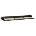 "Equip Patchpanel 24x Cat6 19"" UTP 1HE Keystone Montage sw"