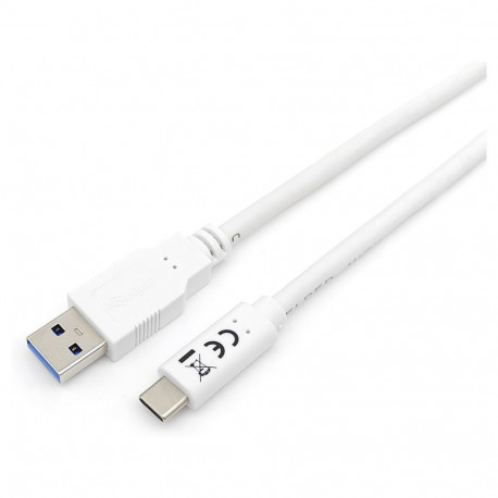 "Equip Kabel USB-A 3.2 -> C St/St 1.00m 3A/20V ws"