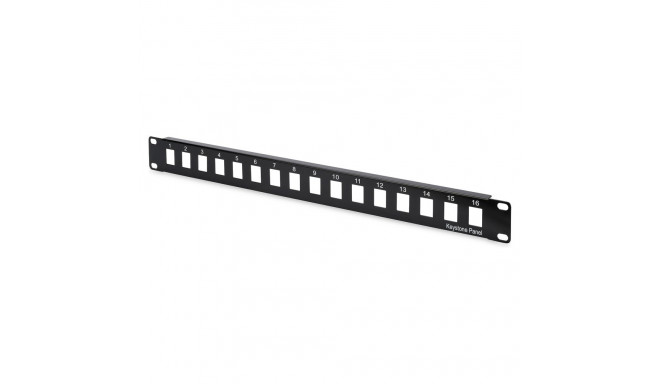 "DIGITUS Patchpanel 1HE 16-Port ungeschirmt schwarz"