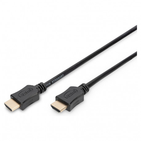 "DIGITUS HDMI-Kabel A->A Ethernet St/St 2.0m schwarz gold Polybeutel"