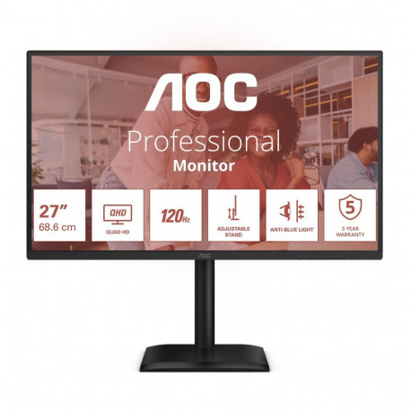 AOC LCD Monitor||27 "|2560 x 1440 pixels|Quad HD|Native aspect ratio 16:9|LED|Flat|Q27E4CV