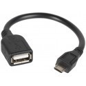 Omega cable microUSB - USB OTG 0.15m (OUOTG)