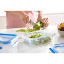 Emsa CLIP & CLOSE cold cuts box system 1.0 liter, 4-piece, can (transparent/blue, rectangular)