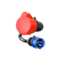 Adapter für Gemini flex 22 kW, CEE rot Drehstrom 32A > CEE blau 16A (schwarz, 30cm)