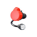 Adapter für Gemini flex 11 kW, CEE rot Drehstrom 16A > Haushaltssteckdose (schwarz, 30cm)
