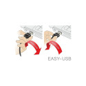 EASY-USB kaabel USB-A-pistik 90° > micro-USB-pistik 5Meter paremale/vasakule nurga all, must