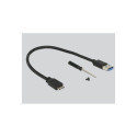 Externes Gehäuse M.2 Key B 42 mm SSD > USB 3.0 Typ Micro-B Buchse (grau/schwarz, mit Verschlüsselung