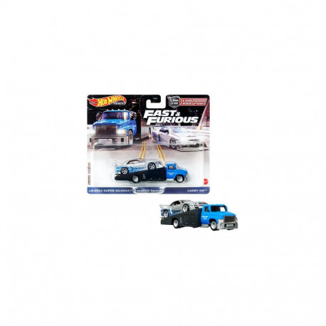 Hot Wheels Team Transport Truck &amp; Race Car, Gift for Racing Collectors