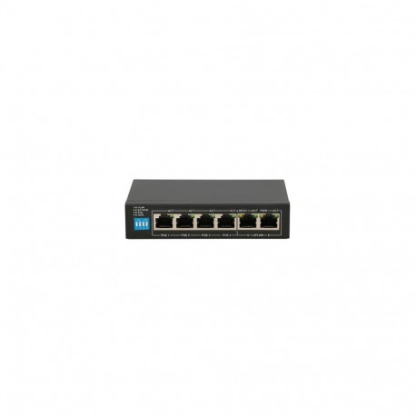 Extralink PoE Switch EUROS V2 4x 100Mb/s PoE/PoE+, 2x RJ45 Uplink 100Mb/s, 60W