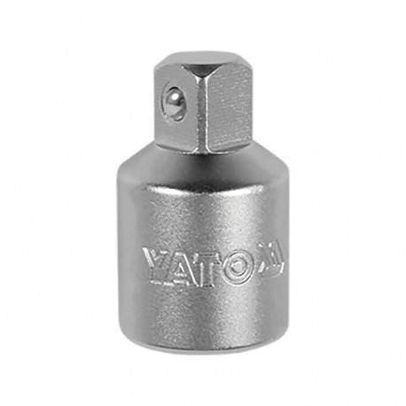 Üleminekuadapter padrunitele ja käepidemetele 1/4" F kuni 3/8" M CrV 50BV30 25mm YT-1438 YATO