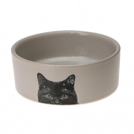 CERAMIC CAT BOWL KARLIE 250ML CREAM