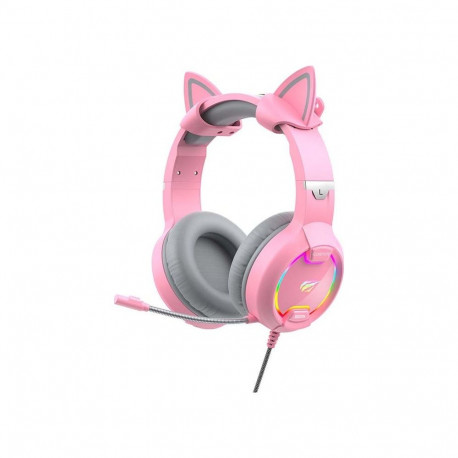 Havit Gamenote H2233D RGB Gaming Headphones pink