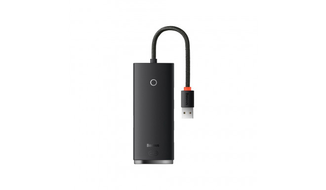 Hub USB-A 4xUSB 3.0 pordid 25 cm, must